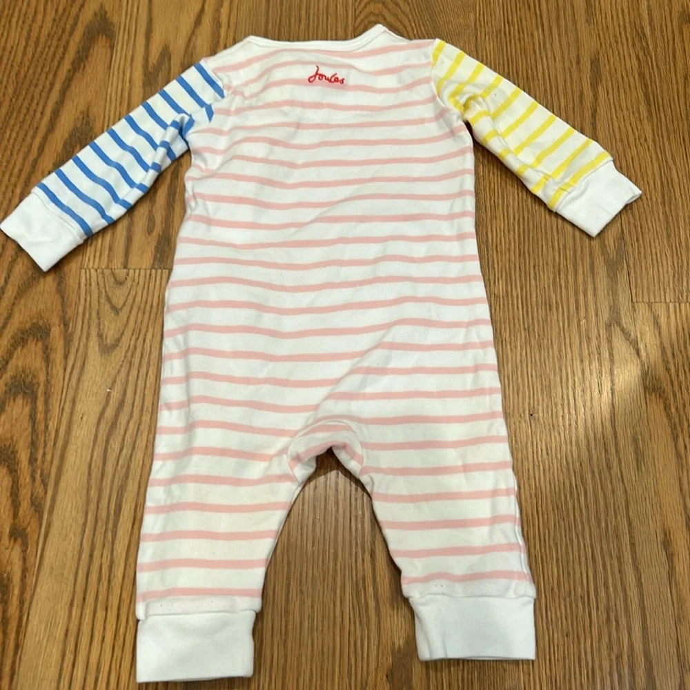 Joules zipper cotton pajamas 3-6months - Picture 2 of 4